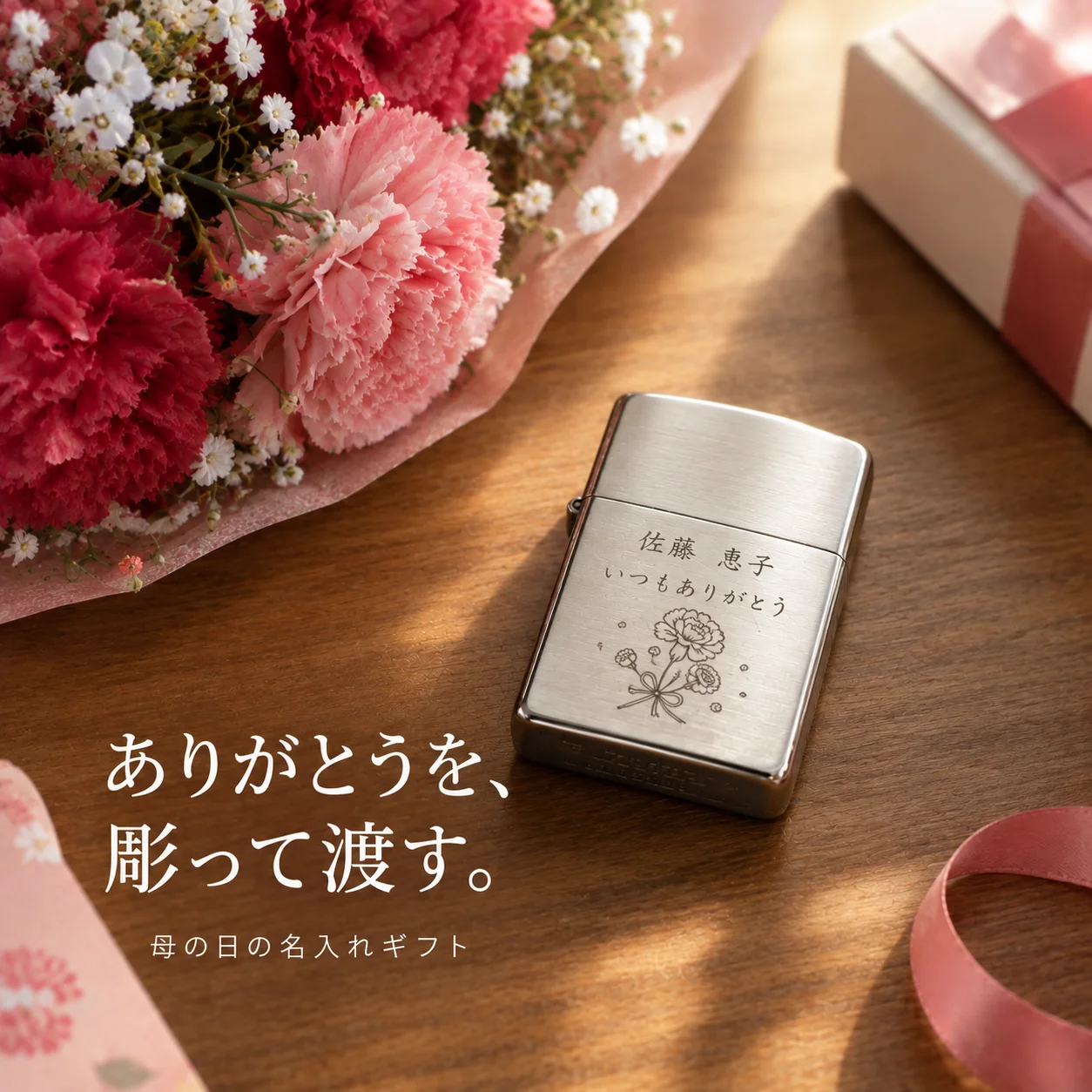 オリジナルZIPPO製作 母の日ギフト