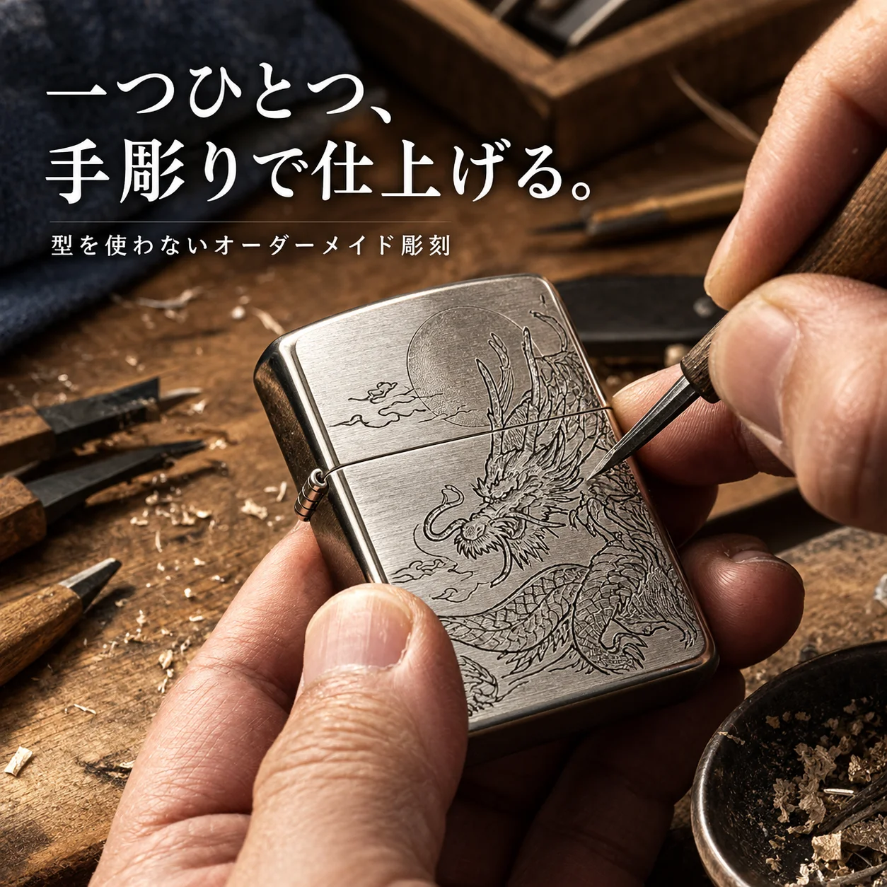 オリジナルZIPPO製作 職人の手仕事・信頼訴求