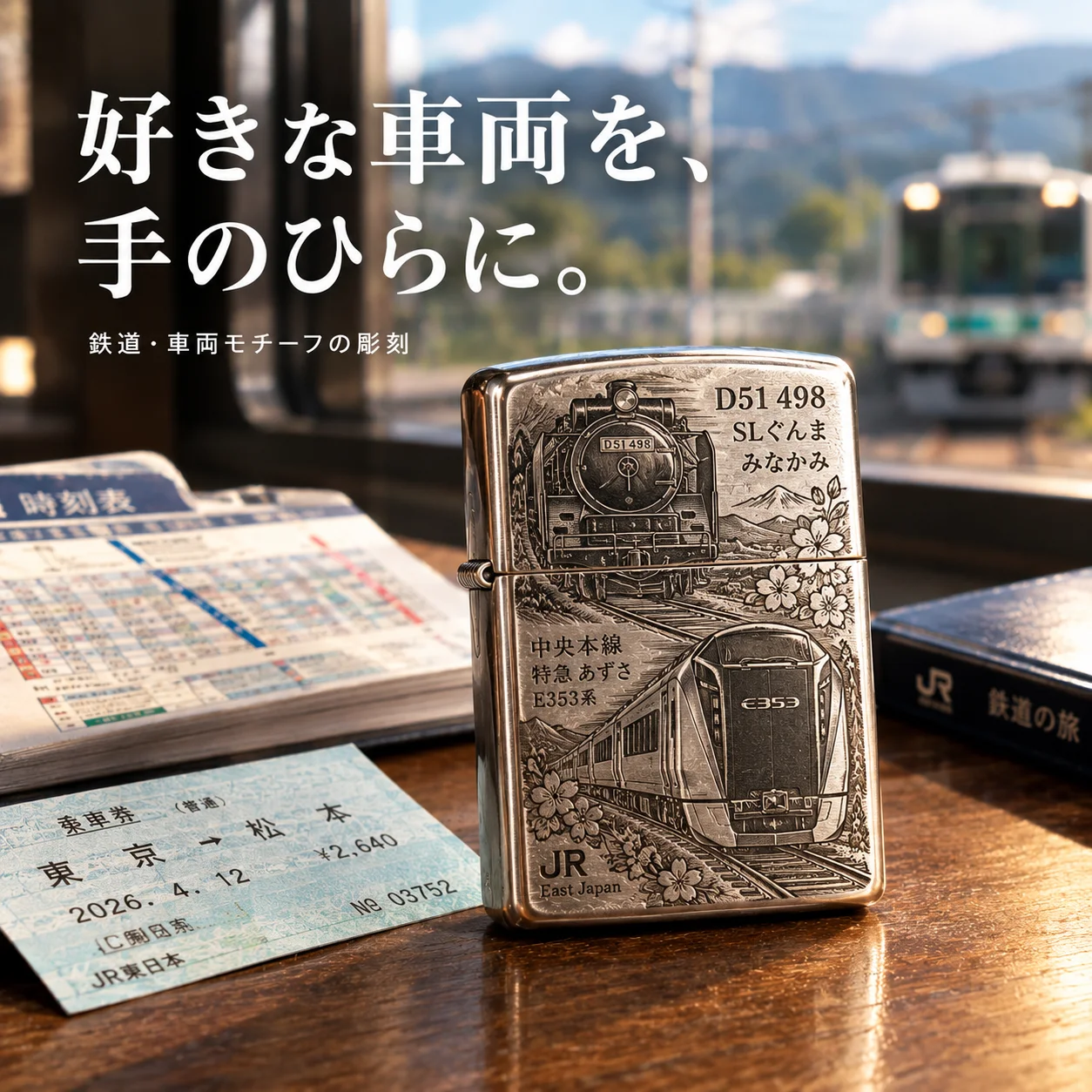 オリジナルZIPPO製作 鉄道好き