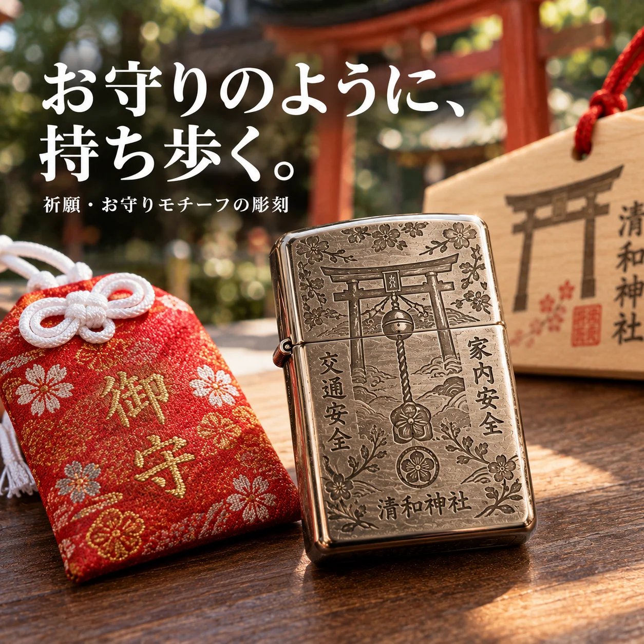 オリジナルZIPPO製作 神社・お守り・交通安全